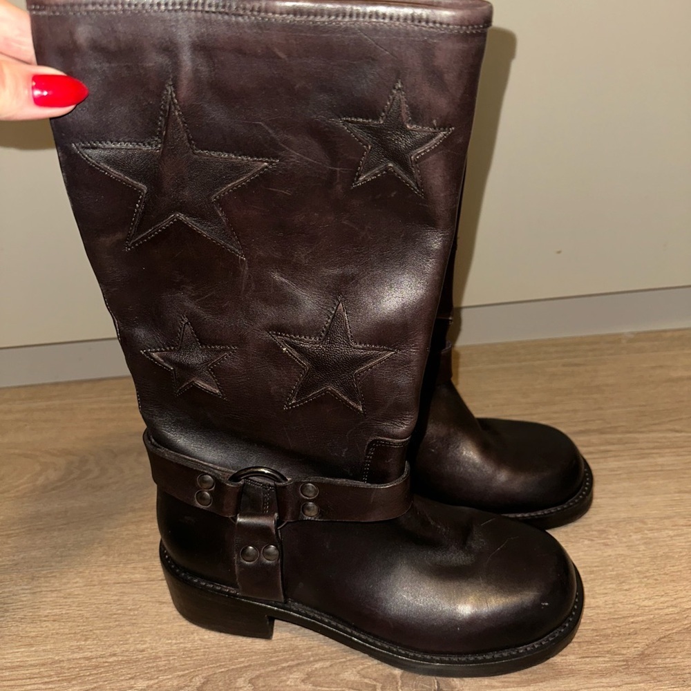 NWT Vintage Foundry Mathilde Boot Brown Star-Embellished Women's Boots size 7 - Picture 4 of 6